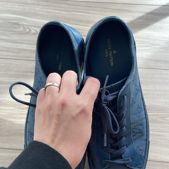Louis Vuitton Denim Sneakers 7.5 Men’s - Picture 3 of 5